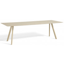 Table COPENHAGUE CPH30 250 X 90 CM de Hay, Plateau et pieds en chêne vernis naturel