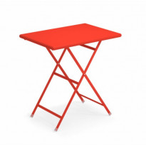 Table rectangulaire ARC EN CIEL de Emu 70 cm, Rouge écarlate