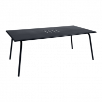 Table haute MONCEAU de Fermob, 194x94x74, Carbone 