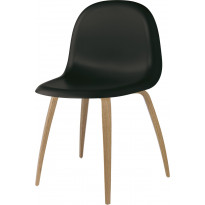 Chaise 3D de Gubi, Assise polyrpopylène noir, 3 options