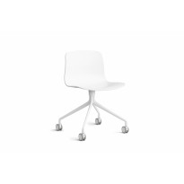 Chaise à roulettes AAC14 de Hay, Piétement aluminium blanc, White 2.0
