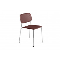 Chaise SOFT EDGE 40 de Hay, Structure chrome, Assise fall red