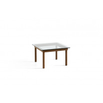 Table basse KOFI de Hay, Verre transparent, 60 x 60 cm, Noyer