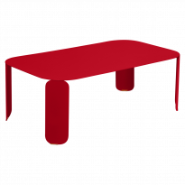Table basse rectangulaire BEBOP de Fermob, H.42, Coquelicot