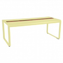 Table BELLEVIE 196 x 90 cm avec rangement de Fermob, Citron givré