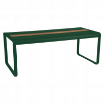 Table BELLEVIE 196 x 90 cm avec rangement de Fermob, Vert cèdre