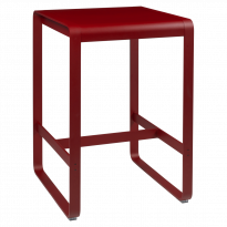 Table haute BELLEVIE de Fermob, 74 x 80, Coquelicot