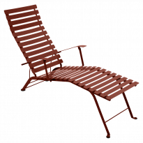 Chaise longue pliante BISTRO de Fermob, ocre rouge