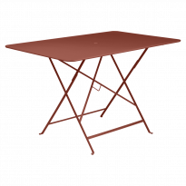 Table rectangulaire 117 x 77 cm BISTRO de Fermob, ocre rouge