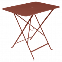 Table rectangulaire 77 x 57 cm Bistro de Fermob, ocre rouge