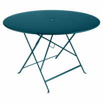 Table ronde pliante BISTRO de Fermob, D.117 x H.74 cm, bleu acapulco