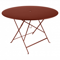 Table ronde pliante BISTRO de Fermob, D.117 x H.74 cm, ocre rouge
