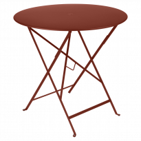 Table ronde pliante BISTRO de Fermob, D.77 x H.74 cm, ocre rouge