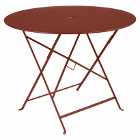 Table ronde pliante BISTRO de Fermob, D.96 x H.74 cm, ocre rouge