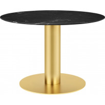 Table 2.0 de Gubi, base laiton, Ø110 cm, 5 coloris