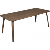 Table rectangulaire de Gubi, 100 x 200 cm, Noyer