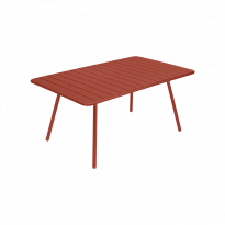 Table rectangulaire confort 6 LUXEMBOURG de Fermob, ocre rouge