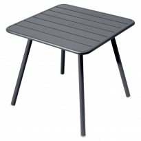 Table carrée 4 pieds LUXEMBOURG de Fermob Carbone 