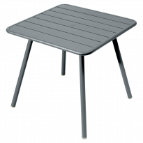 Table carrée 4 pieds LUXEMBOURG de Fermob, Gris orage