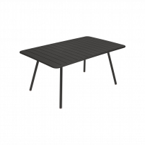 Table rectangulaire confort 6 LUXEMBOURG de Fermob, couleur réglisse