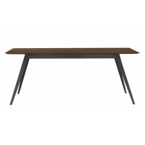 Table AISE rectangulaire de Treku, pieds en métal noir, 4 tailles, 20 coloris