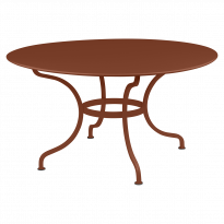 Table ronde D.137 ROMANE de Fermob, ocre rouge