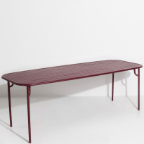 Table rectangulaire WEEK-END de Petite Friture, 220 x 85 x 75, Bordeaux