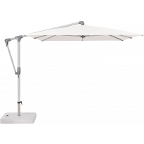 Parasol déporté SUNWING® CASA de Glatz, Structure anodisé naturel, 300 x 240 cm, 404 White