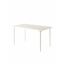 Table de jardin PATIO rectangulaire de Tolix, 140 x 80 cm, Blanc perlé