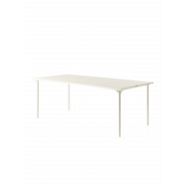 Table de jardin PATIO rectangulaire de Tolix, 200 x 100 cm, Blanc perlé