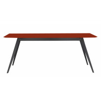 Table AISE rectangulaire de Treku, 140x90x75, Brique