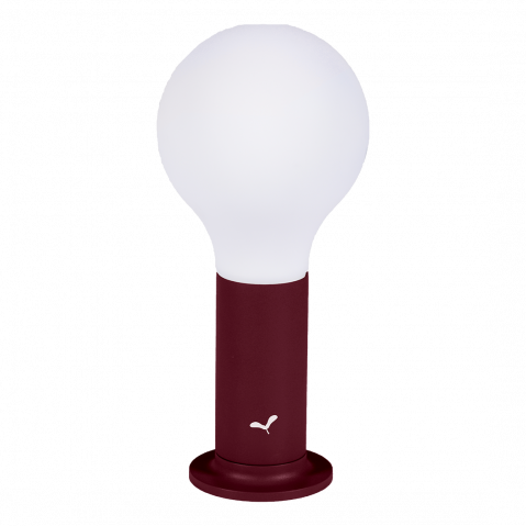 Lampe APLO de Fermob, Avec support aimanté, Cerise noire